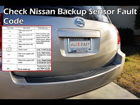 Nissan Reverse Backup Sensor Check Fault Code (Quest 2004 - 2009) - PART 1