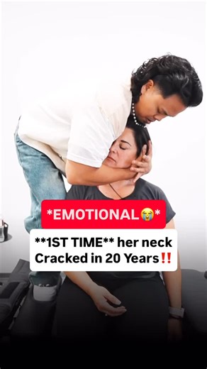 Does your neck feel ‘UN-CRACKABLE’⁉️😭 Neck pain and back pain had made her life miserable for more than 20 years. This first chiropractic adjustment finally gave her the relief that she needed. Watch as this satisfying reaction gave her a pain-free life after. #BackPain #NeckPain #painrelief #Chiropractor #Chiropractic #SatisfyingVideos #satisfying #Need #Emotional #HealingJourney | Dr. Alex Tubio