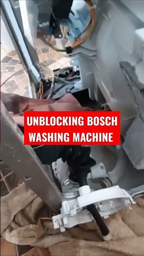 unblocking Bosch washing machine....machine won't drain nor spin resolved