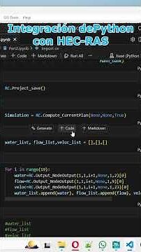 Conoce más de la integración de Python con HEC-RAS.