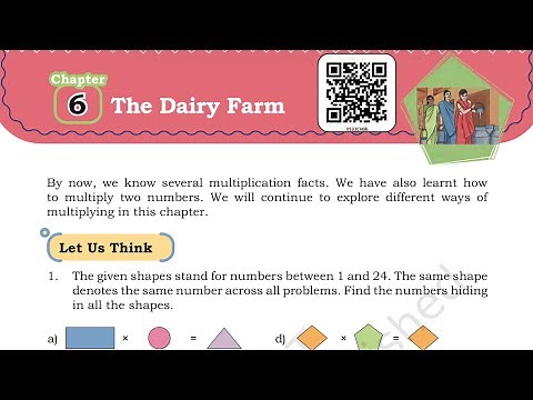 The Dairy Farm, class 5 Maths mela new book chapter 6 complete solution with explanation