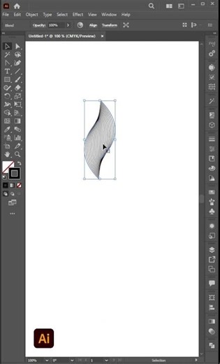 Simple flower design in illustrator with blend tool #logodesign #shorts