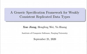 A Generic Specification Framework for Weakly Consistent Replicated Data Types