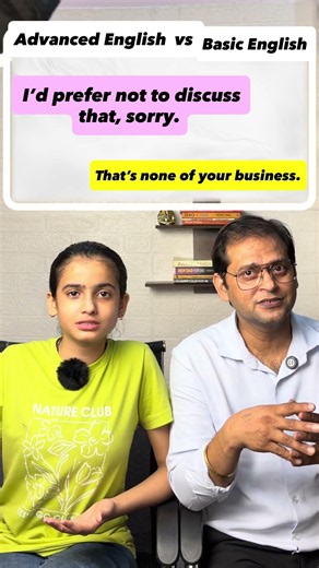 Basic English vs Advanced English. #spokenenglish #learnenglish #easyenglisheveryday