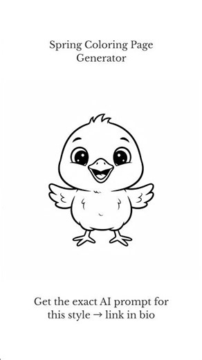 Cute Spring Coloring Page Art – Spring Coloring Page Generator | AI Prompt