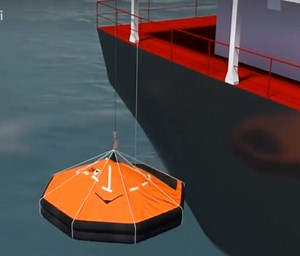 [Hot Item] Davit-Launched Inflatable Liferafts for River/Marine Ship Automatic Inflation Safety Orange