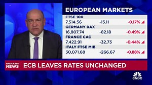 European Central Bank holds interest rates steady for third meeting in a row