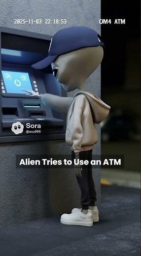 Alien Tries to Use an ATM