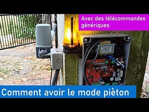 Motorisation de Portail: Mode piéton avec télécommande générique