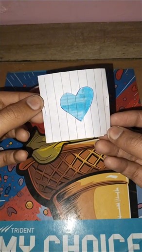 Magic Card ❤️ Heart Changes Color 😱✂️#MagicCard #shorts