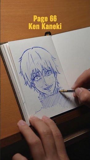 Drawing Ken Kaneki with a ball pen! #kenkaneki #tokyoghouledits #mangaart