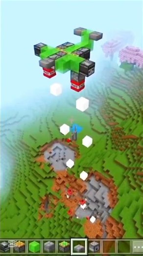 Building a Working Bomber Plane in Minecraft 🚀💣 #Shorts