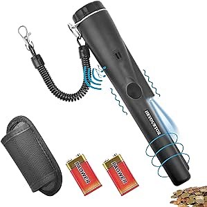 Metal Detector Pinpointer,Detector Wand,Handheld PinPointer Wand,360°Search Treasure Pinpoint Finder Probe with Belt Holster High Sensitivity for Gold Coin Silver Jewelry(Black)…