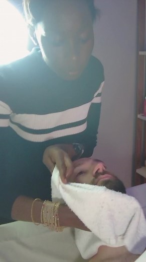 This is how soothing and soft a facial and massage is in Africa #asmr #relaxing #spa | Shaves and Massages