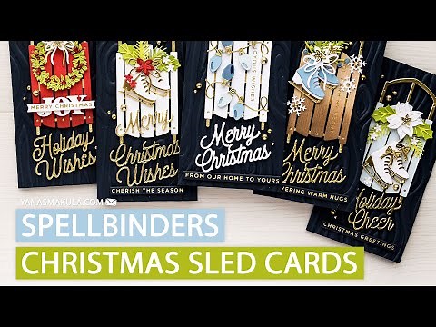 Christmas Sled Cards with Spellbinders