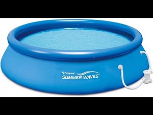 Summer Waves 12' Ft. Quick Set Inflatable Above Ground Pool with Filter Pump