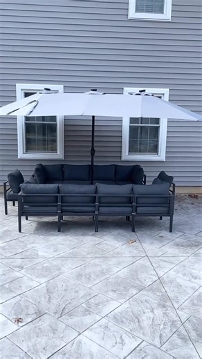 Double-Sided Patio Umbrella with Solar Lights | Outdoor Shade Upgrade ☀️✨