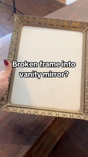 Broken frame into a mirror