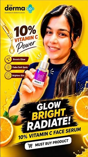 The Derma Co 10% Vitamin C Serum Review | Honest Results | Glowing Skin Routine #skincare #shorts