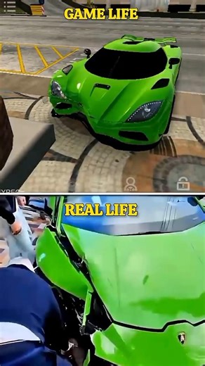 Real Life vs Game Life 😳 Speed Crash Comparison #shorts