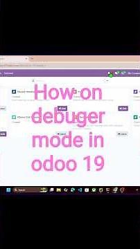 How to Enable Developer (Debug) Mode in Odoo 19 | 2 Easy Methods #Shorts