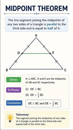 📐 Midpoint Theorem Made Simple!