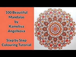 Step by Step Mandala Coloring with Colour Cube Card from 100 Beautiful Mandalas - Kameliya Angelkova