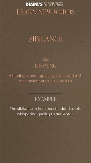What does the word Sibilance mean? ‪@Diarasacademy‬