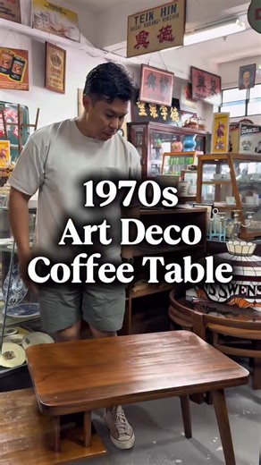 1970s Art Deco coffee table. Warm grain, rounded edges, and those iconic tapered legs. Comes with a stepped side shelf for that true mid-century character. Clean, solid, and beautifully crafted in old-school teak. Dimensions: 87cm x 49cm x 51cm WhatsApp Wak at 81230044 for enquiries. #treasureathome #vintage #teak #coffeetable | Treasure At Home