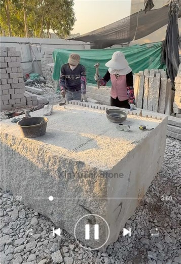 🎶 Hand Splitting Granite - A Timeless Craft 🪓 Watch our skilled workers use traditional techniques to split granite with precision, almost like playing an instrument. Each strike reveals the stone's natural beauty. 💎✨ 📱 WhatsApp: wa.me/8615006085888 📧 Email: info@xytstone.com #Granite #NaturalStone #greygranite #granitos #granitecubes #granitecobbles #splitcobbles #pavingstone #stonefactory #stonepaving #granitesupplier #cobblestone #granitequarry #StoneCraft #HandSplitGranite #TraditionalM