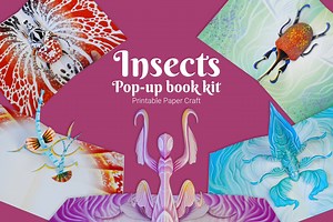 Insects DIY Pop-up Book: Printable Paper Craft Kit (digital Download) - Etsy