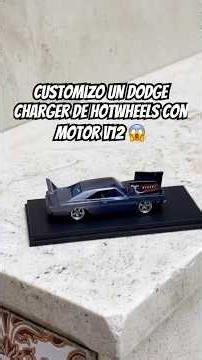 I'm customizing a Hot Wheels Dodge Charger with a V12 engine 😱 #hotwheels #hotwheelscustom #diecast