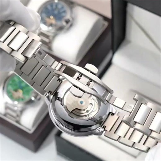 POEDAGAR Luxury Man Watch Tourbillon Date Week Stainless Steel Men