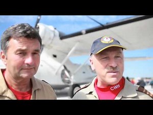 Pilots Talk About Canso Warplane At Windsor Airport