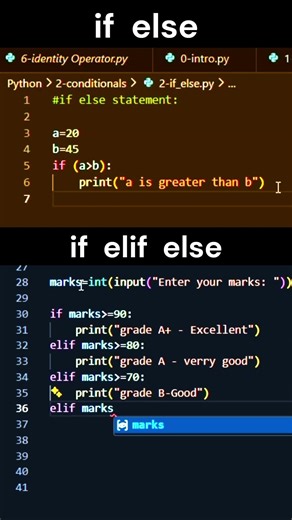 if else vs if elif else | python | #shorts #short #python #html #coding #java #programming