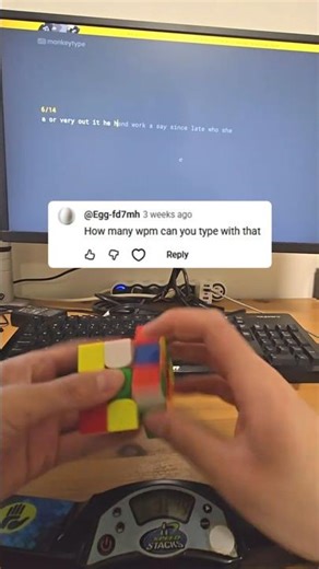 how fast can you type on a rubik's cube?