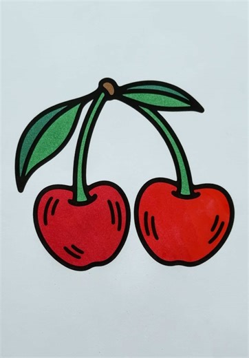 Relaxing ASMR Cherry Coloring Experience