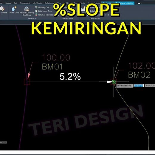 How to display slope percentage in AutoCAD Civil 3D