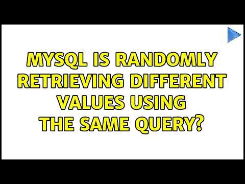 MySql is randomly retrieving different values using the same query?