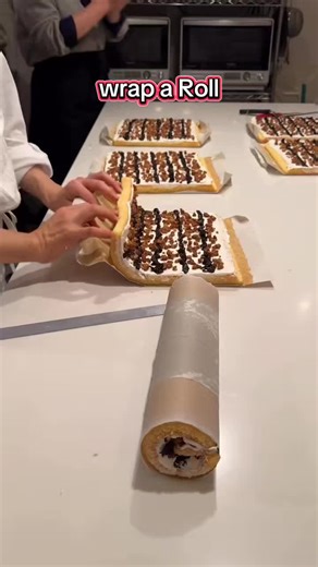 wrap a food , wrap a chocolate , wrap a roll , japanese wrap #wrap #roll #food #fyp #choclate #gift