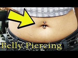 Hot Girl getting her Belly Pierced | Navel piercing step by step | How to Piercing