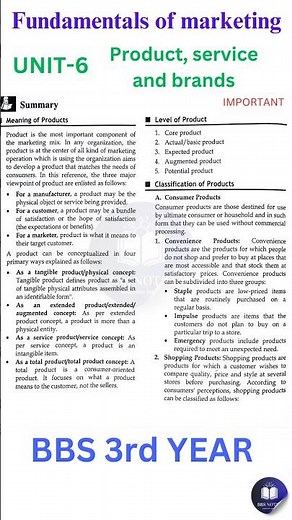 Fundamentals of Marketing unit-6 summary // BBS 3rd year marketing #marketing #bbs #bbs3rdyear