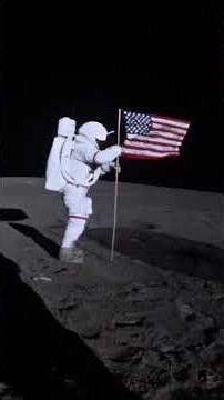 On This Day 1971 - Apollo 14 Flag Deployment - Upscaled Footage This...