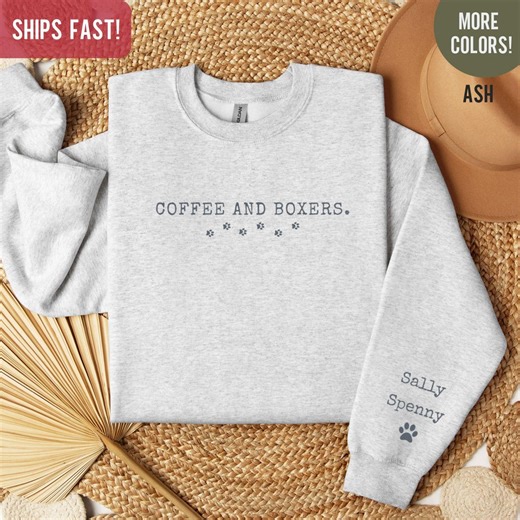 Coffee and Boxers Sweatshirt Boxer Dog Mom Gift Personalized Boxer Dog Mom Sweatshirt Retro Dog Mom Boxer Dog Lover Gift Christmas Boxer Dog - Etsy