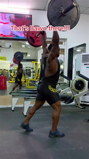 Today Bawo on clean and jerk a complete compound movement that boosts power output, improves cardiovascular health, and develops mental focus 🧘💪🫡🙏❤️ That’s Bawo there!!!