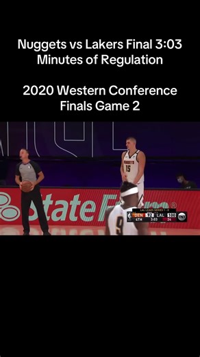 Anthony Davis knocks down a 26’ three-pointer at the buzzer to beat the Nuggets 105-103 and take a 2-0 series lead in the 2020 WCF | Nuggets vs Lakers Game 2 FINAL ENDING #basketball #hoops #nba #losangeleslakers #anthonydavis