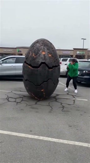 I think we found a real Alien Egg in this parking lot... 😱🛸 #horror #alien