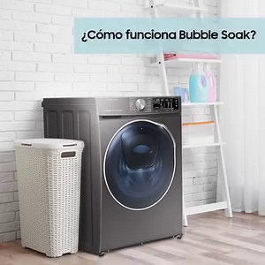Con el sistema Bubble Soak de la tecnología #EcoBubble tienes un lavado eficiente, gentil con tus prendas y con más ahorro de agua. | Samsung