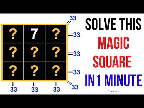 Can You Solve This Magic Square in Under 60 Seconds? | Easy Step-by-Step Tutorial