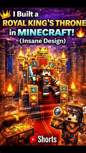 👑 I Built a ROYAL KING’S THRONE in Minecraft! (Insane Design) 🔥